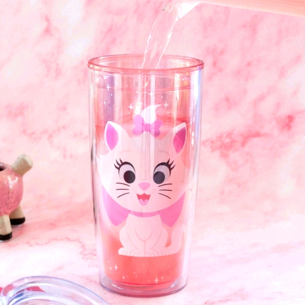 Disney 100 The Aristocats Marie Plastic Travel Tumbler | Holds 20 Ounces